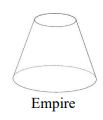 Modern and stylish Lampshade - Mini Empire - Mini - in Jute Hessian with a taped edge and white lining. Ideal for any room. Made to order lampshades